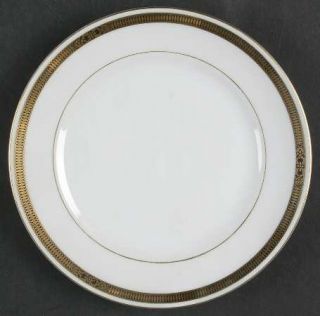 Noritake Chanwood Bread & Butter Plate, Fine China Dinnerware   White W/Gold & B
