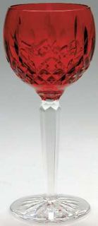 Waterford Lismore Crimson Hock Wine   Vertical Cut On Bowl,Multisided Stem