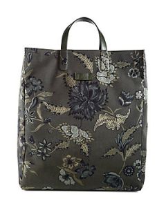 Gucci Flower Print Tote   Green