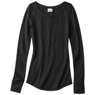 Mossimo Supply Co. Juniors Long Sleeve Thermal Tee   Black L(11 13)