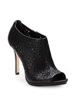 Paavi Laser Cut Leather Ankle Boots