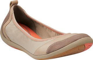 Womens Clarks Illite Ballet   Stone Synthetic Casual Shoes