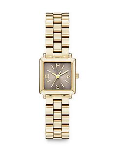 Marc by Marc Jacobs Square Goldtone Finished Stainless Steel Bracelet Watch   Go