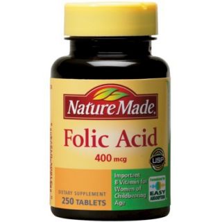 Nature Made Folic Acid 400 mg Tablets   250 Count
