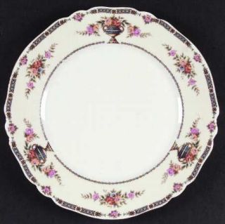 Paul Muller Locarno Dinner Plate, Fine China Dinnerware   Floral Urns, Crm Bdr,