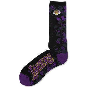 Los Angeles Lakers For Bare Feet Digi TC Camo Crew Sock