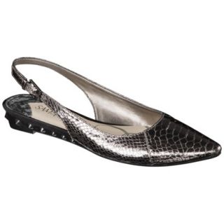 Womens Sam & Libby Ilana Pointed Toe Sliver Wedge Flat   Pewter 10