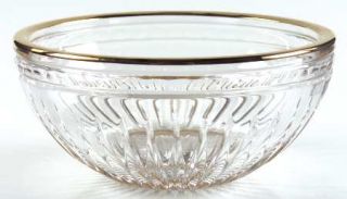 Waterford Hanover Gold 5 Round Bowl   Marquis Collection, Cut, Gold Trim