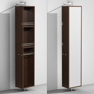 Wyndham Collection Amare Espresso Linen Tower (EspressoDimensions Cabinet with floor and wall mountsDimensions 73 inches high x 13 7/8 inches wide x 15 inches deep Materials Wood, glass, metal, chromeWood finish EspressoTwo (2) shelves Two (2) towel b