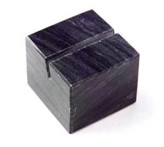 American Metalcraft Square Card Holder, Marble, Black