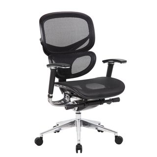 Boss Contemporary Ergonomic Black Mesh Chair (BlackDimensions 27 inches wide x 27 inches deep x 40 to 45 inches highMaterials Mesh/chromeModel B6888 BKWeight capacity 250 poundsSeat Size 20.5 inches wide x 20 inches deepSeat height 19 to 22 inches h