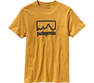 Mens Patagonia Outline Logo T Shirt   Mead Yellow T Shirts