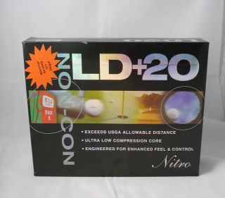 Nitro Ld+20 White Golf Balls (pack Of 24)