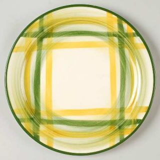 Metlox   Poppytrail   Vernon Gingham Green Luncheon Plate, Fine China Dinnerware