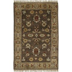 Hand knotted Brown Southwestern Park Ave New Zealand Wool Rug (9 X 13) (BrownPattern OrientalMeasures 0.625 inch thickTip We recommend the use of a non skid pad to keep the rug in place on smooth surfaces.All rug sizes are approximate. Due to the differ