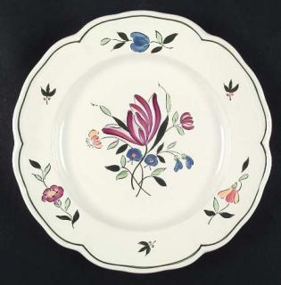 Longchamp Tulipe Dinner Plate, Fine China Dinnerware   French Heritage,Red Tulip