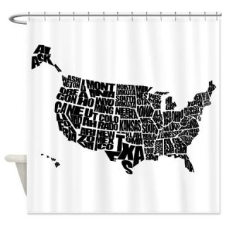  Word Maps Shower Curtain  Use code FREECART at Checkout