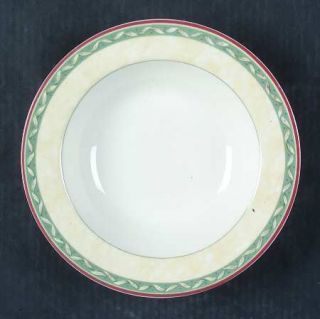 Interiors (PTS) Provence Cream Large Rim Soup Bowl, Fine China Dinnerware   Gree