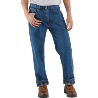 Carhartt Relaxed Fit Flannel Lined Jeans   31in. Waist x 34in. Inseam, Dark