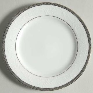 Noritake Regina Platinum Bread & Butter Plate, Fine China Dinnerware   White On