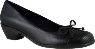Womens Walking Cradles Collins   Black Leather/Patent Leather Ornamented Shoes