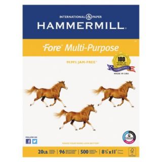 Hammermill Fore Multipurpose Paper, 96 Brightness, 20 lb   White (5000 Per