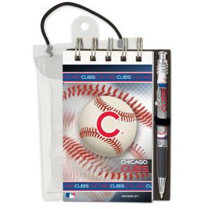 Chicago Cubs 3x5 Flip Spiral Notebook Pen Set