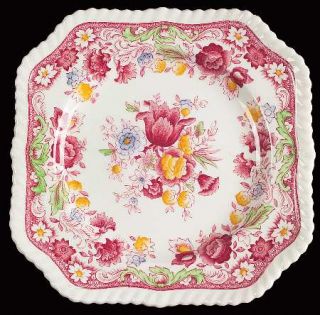 Johnson Brothers Winchester Pink (Rope Edge) Square Salad Plate, Fine China Dinn