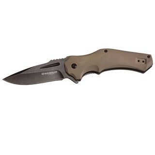 Boker Magnum Fast Forward Tactical Pocket Knife (TanBlade materials 440 StainlessHandle materials G10Blade length 3.25 inchesHandle length 4.5 inchesWeight 5.4 ouncesDimensions 7.75 inches high x 1 inch wide x 0.25 inch deepBefore purchasing this pr