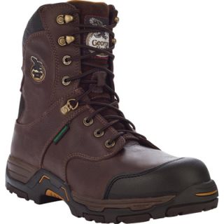 Georgia 8in. Diamond Trax Steel Toe Waterproof Work Boot   Brown, Size 11 1/2,