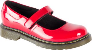 Girls Dr. Martens Maccy Mary Jane   Red Patent Lamper Casual Shoes