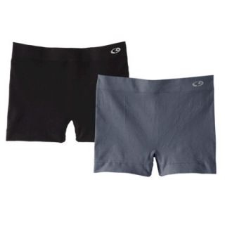C9 by Champion Womens Active Seamless Boyshort 2 Pack   Black/Military Blue L