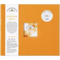 Doodlebug Tangerine Fabric Storybook Album (12 X 12)