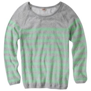 Mossimo Supply Co. Juniors Long Sleeve Mesh Pullover Sweater   Mint