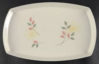 Franciscan Springsong 14 Oval Serving Platter, Fine China Dinnerware   Pink&Gre