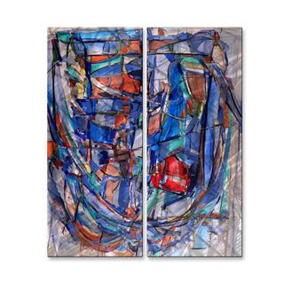 Rib cage 44 2 piece Metal Wall Hanging Set (MediumSubject LandscapesImage dimensions 23.5 inches tall x 21 inches wide )