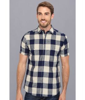 The Portland Collection by Pendleton Still Creek Shirt Mens Short Sleeve Button Up (Navy)