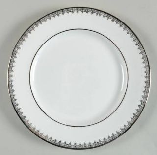 Royal Grafton Swan Lake Salad Plate, Fine China Dinnerware   Platinum Border Dec
