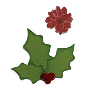 Sizzix Bigz Holly And Poinsettia Die