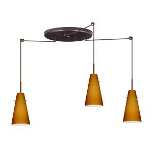 Besa Lighting BEL 3JW 412480 BR Cierro Pendant