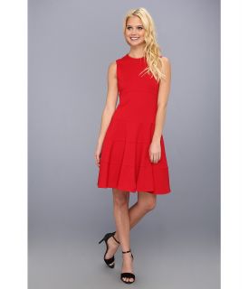 Eliza J Sleeveless Fit Flare Womens Dress (Red)