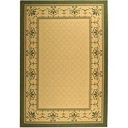 Indoor/ Outdoor Royal Natural/ Olive Rug (67 X 96) (IvoryPattern GeometricMeasures 0.25 inch thickTip We recommend the use of a non skid pad to keep the rug in place on smooth surfaces.All rug sizes are approximate. Due to the difference of monitor colo