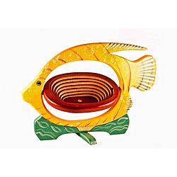 Collapsible Yellow Fish Basket