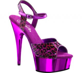 Womens Pleaser Delight 609CP   Purple Cheetah/Purple High Heels