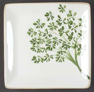 Paula Deen Low Country Square Salad Plate, Fine China Dinnerware   Grass & Plant
