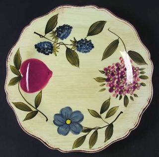 Pfaltzgraff Antique Garden Dinner Plate, Fine China Dinnerware   Floral&Fruit,Sc