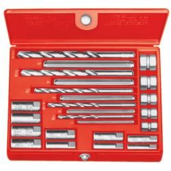 Ridgid 20 piece Screw Extractor Set (Alloy steelWeight 1.25 poundsSet includesNumbers 1 5 extractorsDrill bits numbers 1 5Drill guides 921 to 1821Plastic box)