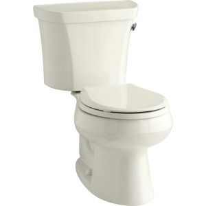 Kohler K 3977 RA 96 WELLWORTH Round Front 1.6 gpf Toilet, Right Hand Trip Lever