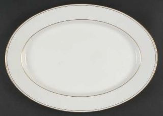 Gorham Elegance Gold 14 Oval Serving Platter, Fine China Dinnerware   Gold Trim