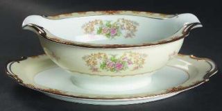 Noritake Cardinal (193/98829) Gravy Boat with Attached Underplate, Fine China Di